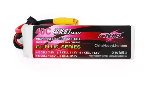 CNHL 6S 4000mAh 22,2V 40C XT90 Lipo Akku