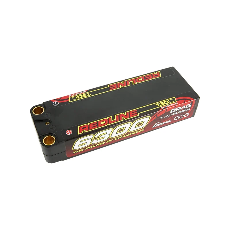 Gens Ace Redline Serie 6300mAh 7,4V 130C 2S2P HardCase 70# LiPo Akku