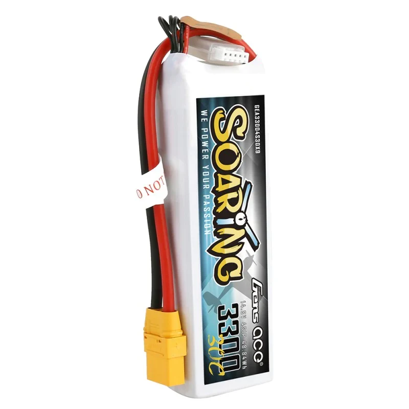 Gens Ace Soaring 3300mAh 14,8V 30C 4S1P Lipo Akkupack mit XT90 Stecker