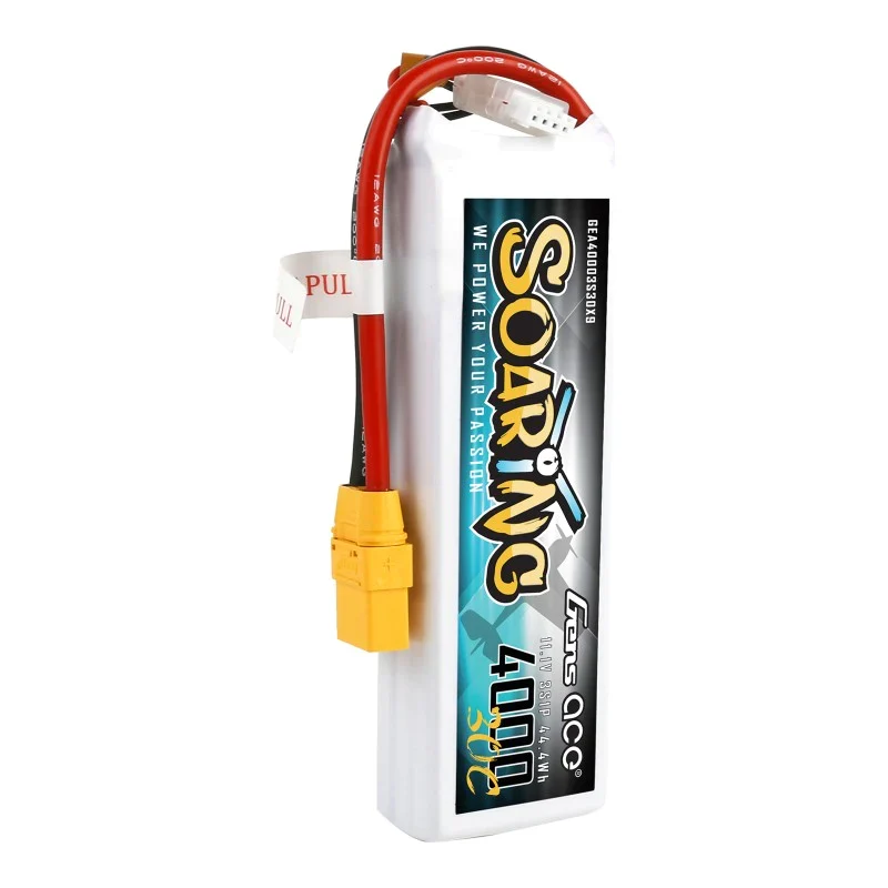 Gens Ace Soaring 4000mAh 11.1V 30C 3S1P Lipo Akkupack mit XT90 Stecker