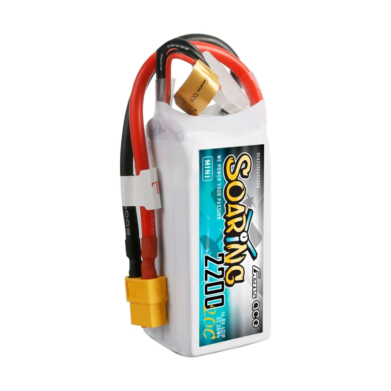 Gens Ace Soaring Mini 2200mAh 14,8V 20C 4S1P Lipo-Akkupack mit XT60-Stecker