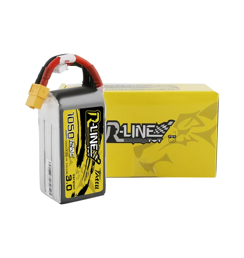 Tattu R-Line 1050mAh 120C 22.2V 6S1P Lipo Akku mit XT60 Stecker