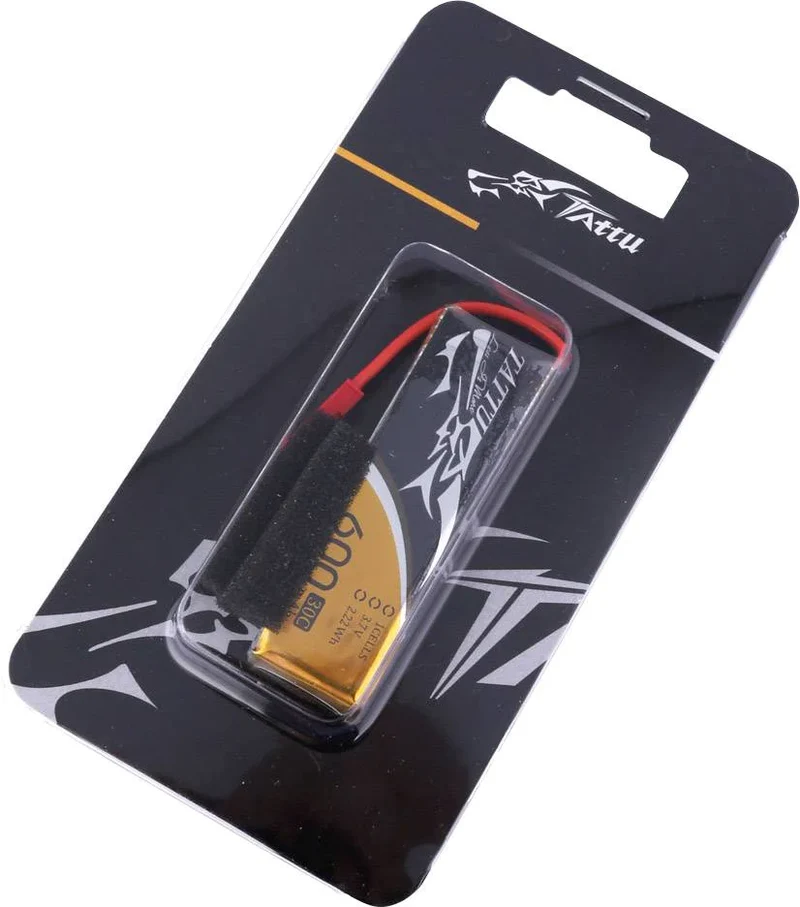 Tattu 600mAh 3.7V 30C 1S1P Lipo Akku mit Molex Stecker (1 Stück/Packung)
