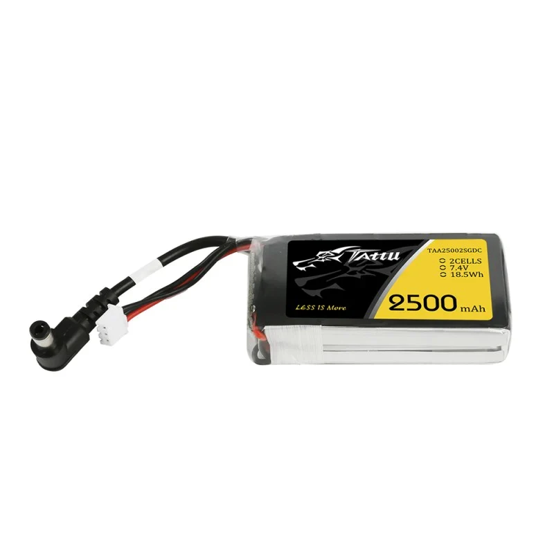 Tattu 2500mAh 2S 7.4V Ersatz-Lipo-Akku mit DC5,5mm Stecker für Fatshark Goggles
