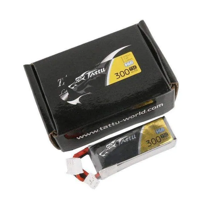 Tattu 300mAh 2S 75C 7.6V Lipo-Akku