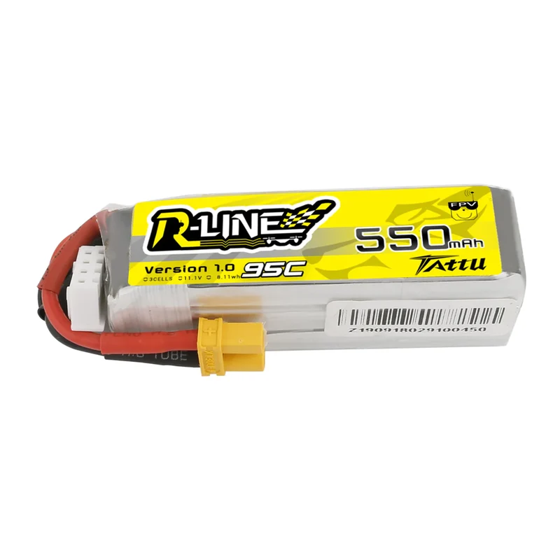 Tattu R-Line 550mAh 11.1V 3S1P 95C Lipo Akku mit XT30