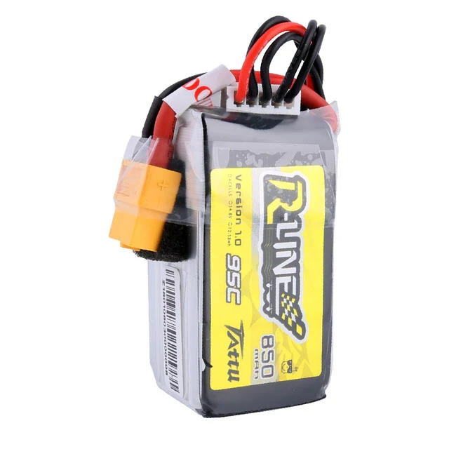 Tattu R-Line 850mAh 4S1P 95C 14.8V Lipo Akkupack mit XT60 Stecker