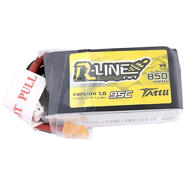 Tattu R-Line 850mAh 14.8V 4S1P 95C Lipo Akku mit XT30 Stecker