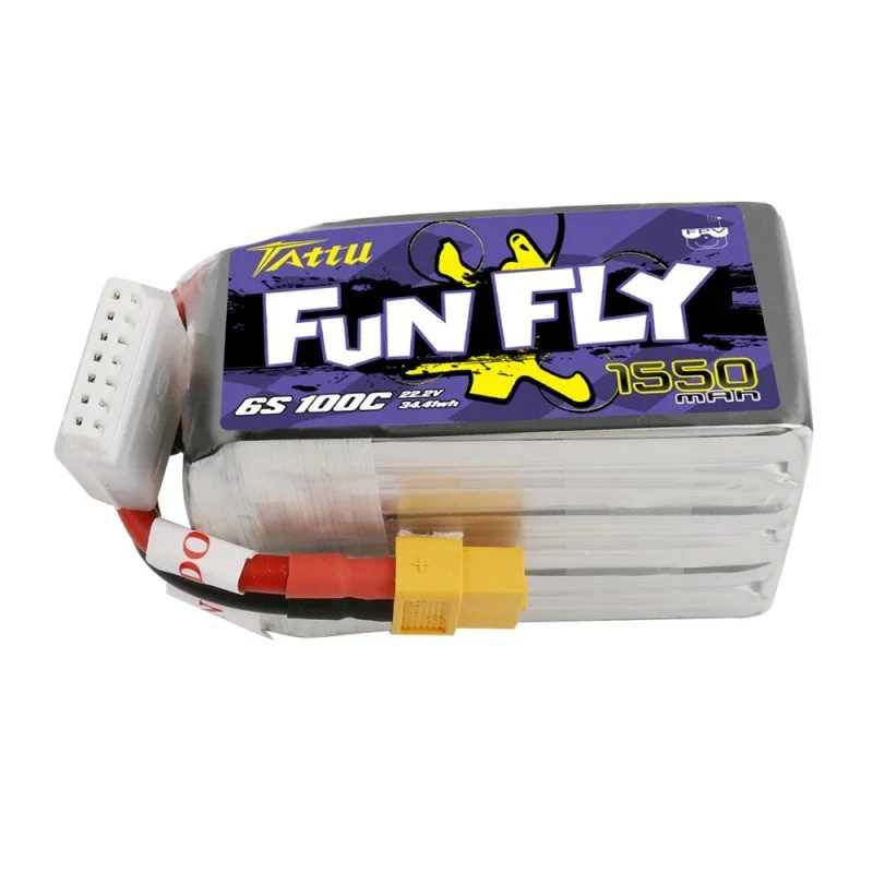 Tattu Funfly Serie 1550mAh 22.2V 100C 6S1P Lipo Akku mit XT60 Stecker