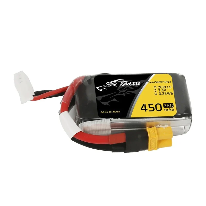 Tattu 450mAh 2S 75C 7.4V Lipo Akku mit XT30 Stecker