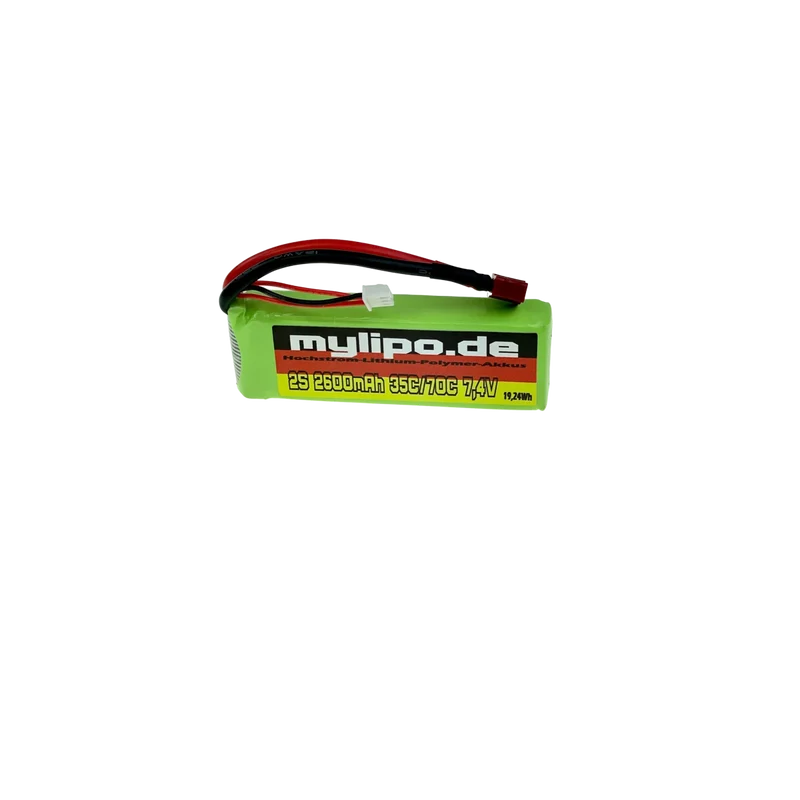 Mylipo Lipo Akku 2600mAh 7,4V 2S 35C/70C Dean Stecker