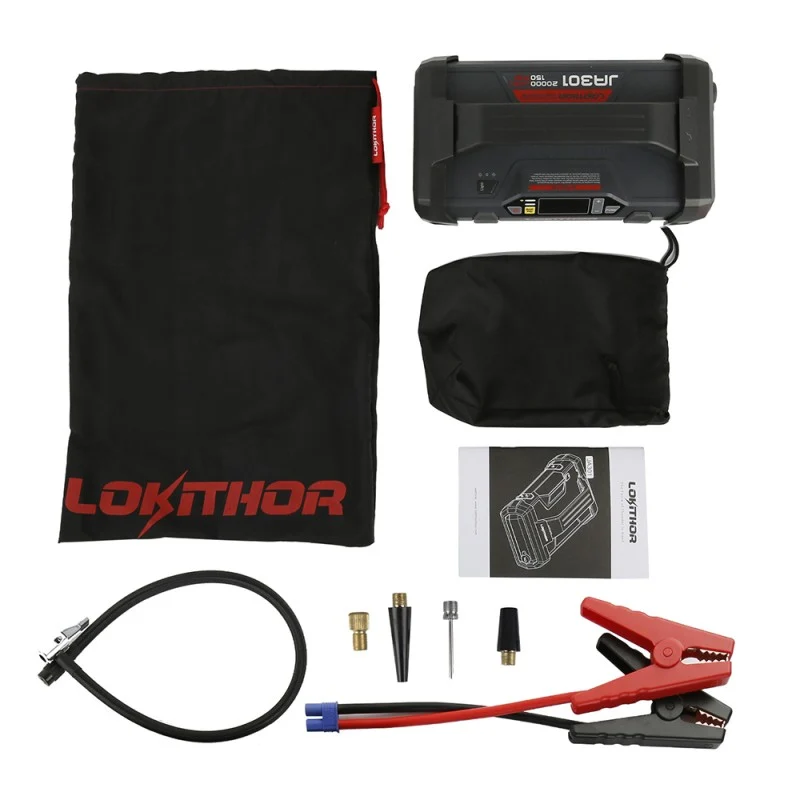 Lokithor 2000A 12V Lithium-Starthilfe mit 150 PSI Luftpumpe