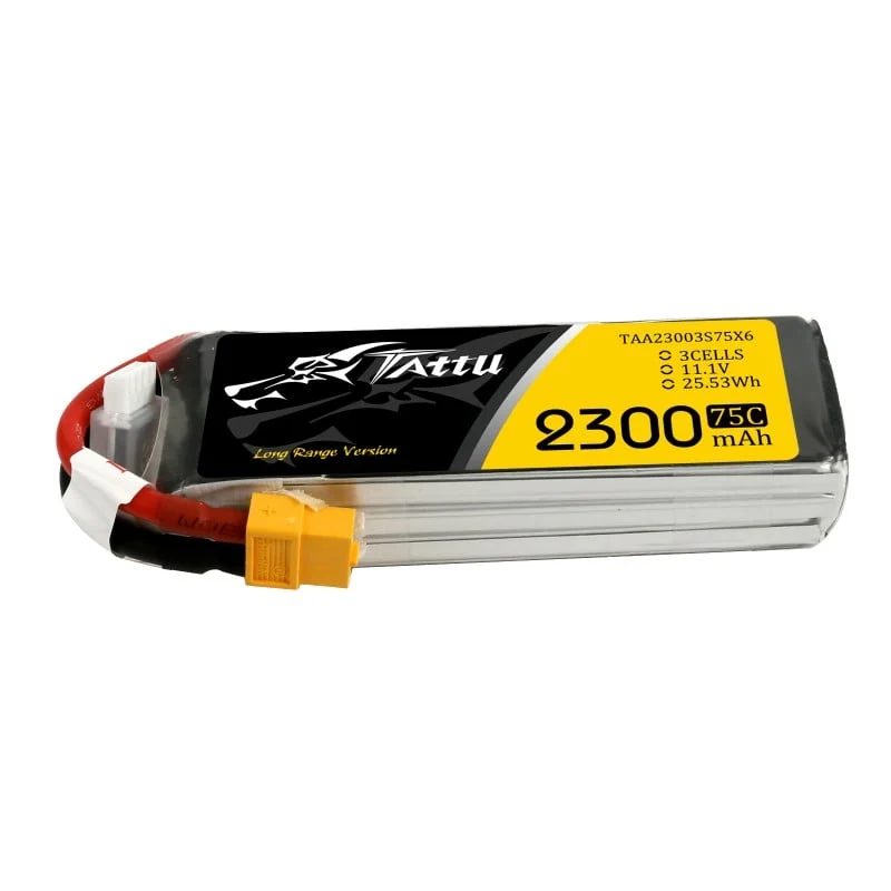 Tattu 2300mAh 11,1V 75C 3S1P Lipo Akkupack mit XT60