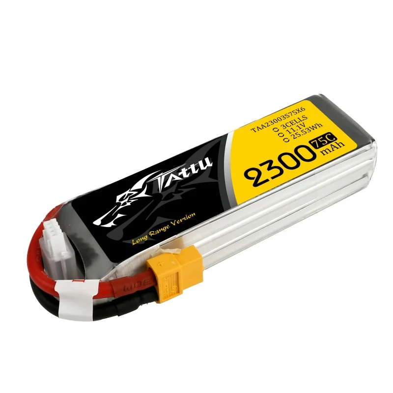 Tattu 2300mAh 11,1V 75C 3S1P Lipo Akkupack mit XT60