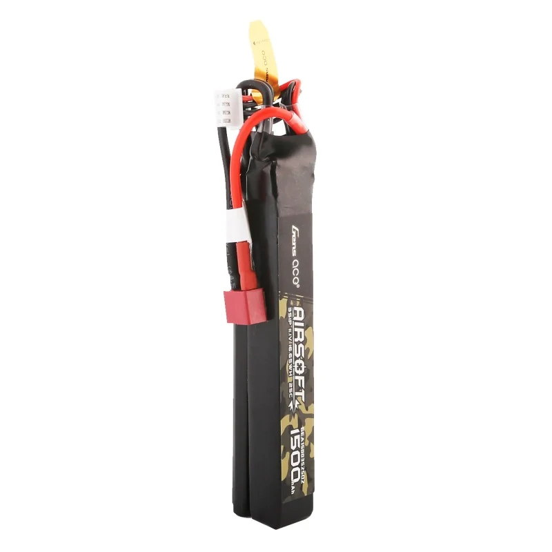 Gens Ace 25C 1500mAh 3S1P 11.1V Nunchuck 2X Airsoft Lipo Batterie mit T-Stecker