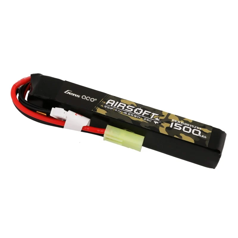 Gens Ace 25C 1500mAh 3S1P 11.1V Airsoft Lipo Akku mit Mini Tamiya Stecker