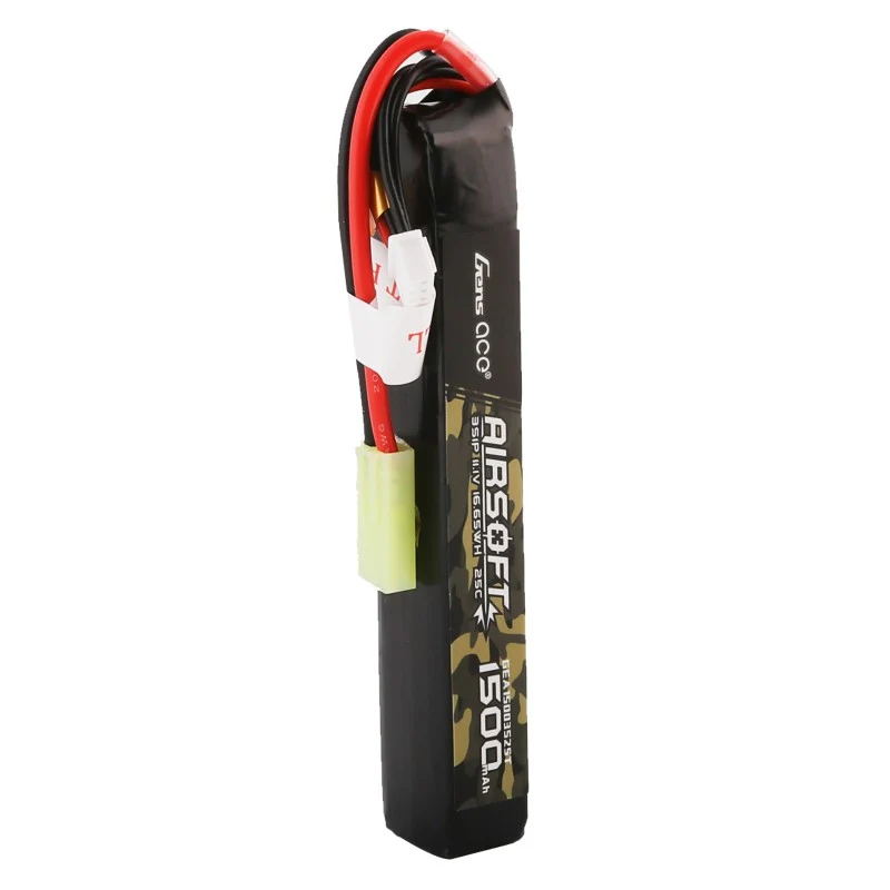 Gens Ace 25C 1500mAh 3S1P 11.1V Airsoft Lipo Akku mit Mini Tamiya Stecker