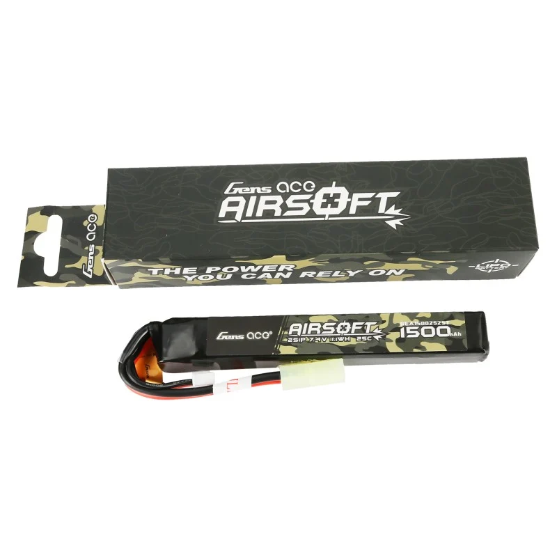 Gens Ace 25C 1500mAh 2S1P 7.4V Lipo Akku mit Mini Tamiya Stecker