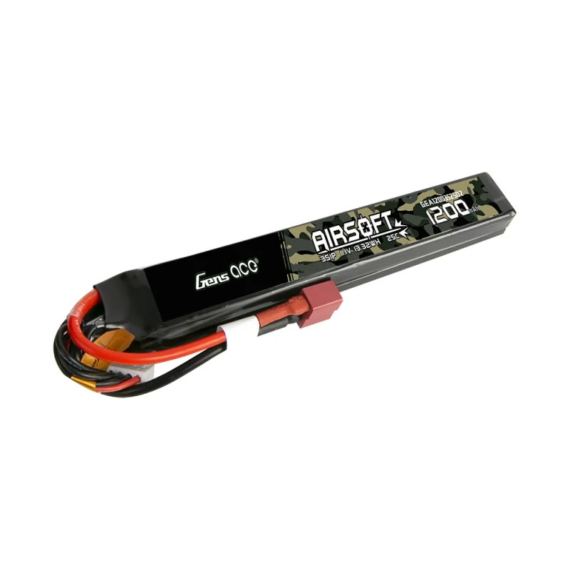 Gens Ace 25C 1200mAh 3S1P 11.1V Sattel Airsoft Lipo Batterie mit T-Stecker