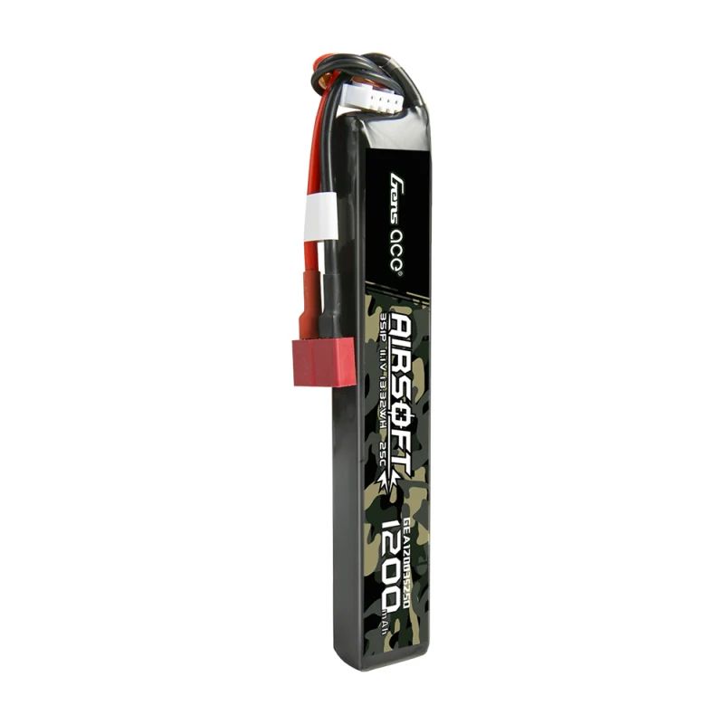 Gens Ace 25C 1200mAh 3S1P 11.1V Airsoft Lipo Batterie mit T-Stecker