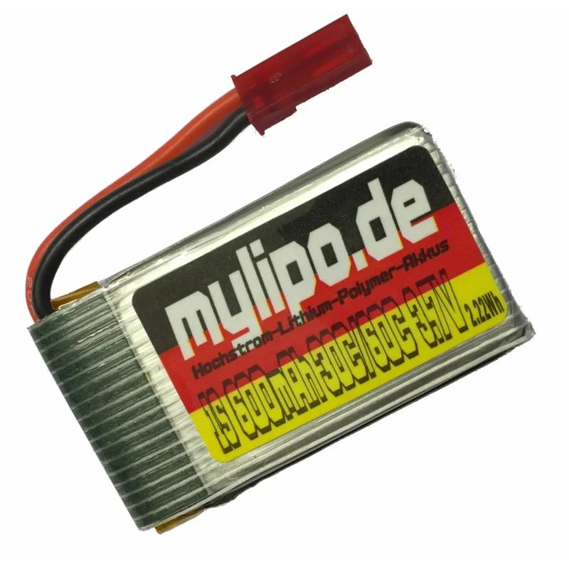 Mylipo Lipo Akku 600mAh 3,7V 30/60C JST Stecker