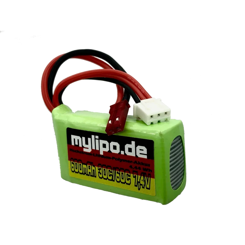 Mylipo Lipo Akku 600mAh 7,4V 30C/60C JST Stecker