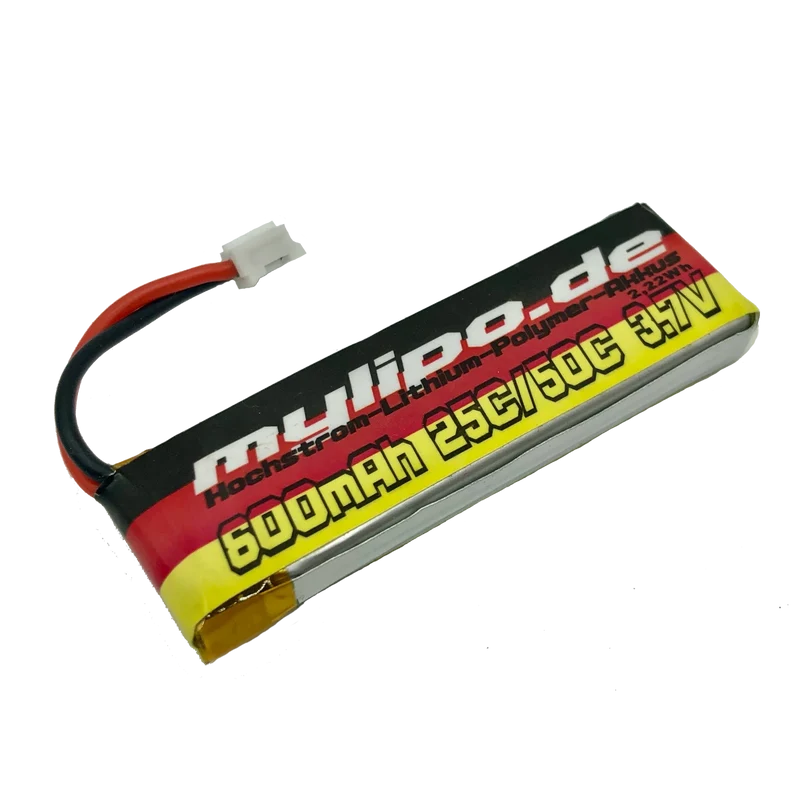 Mylipo Lipo Akku 600mAh 3,7V 25C/50C Nano QX2 FPV / Inductrix FPV+ / GLIMPSE