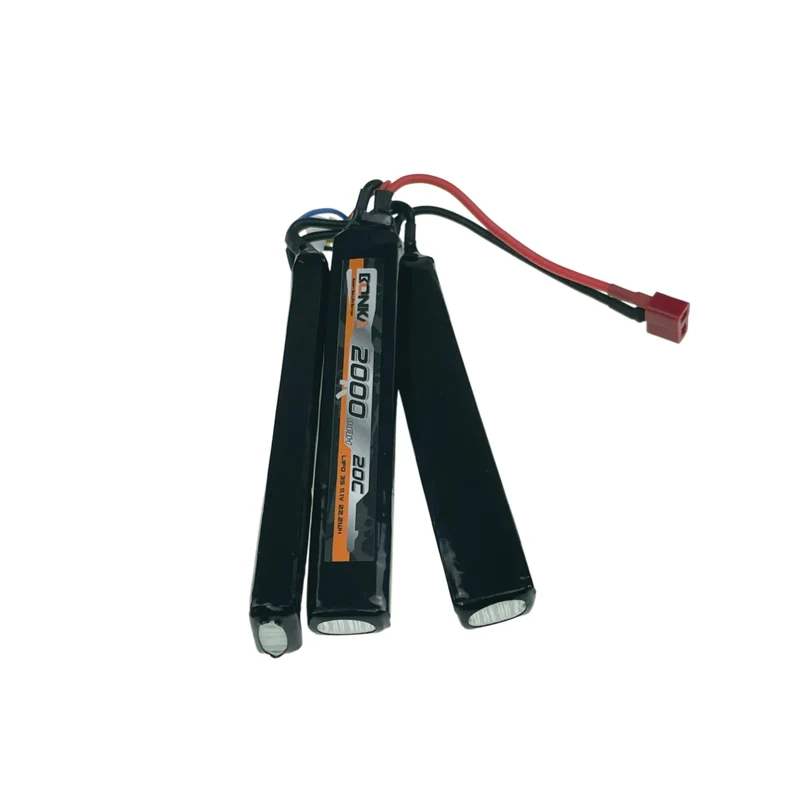 Bonka Airsoft Lipo Akku 2000mAh 3S 11,1V 20C-3-Dean Tri-Panel