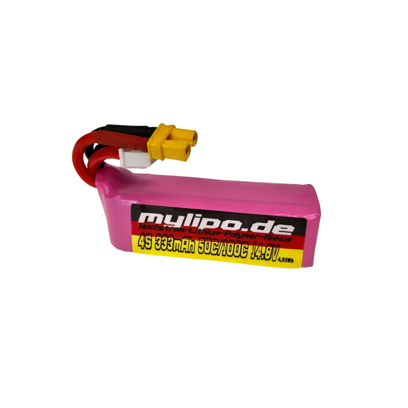Mylipo Lipo Akku 333mAh 4S 14,8V 50C/100C FPV PARCOUR XT30