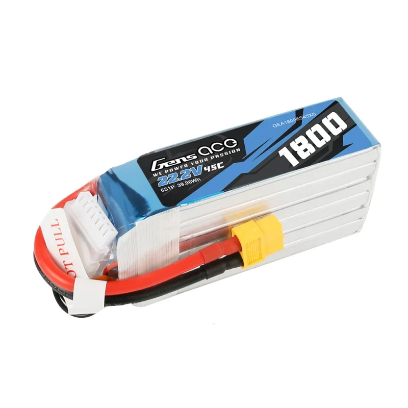 Gens Ace 1800mAh 22,2V 45C 6S1P Lipo-Akkupack