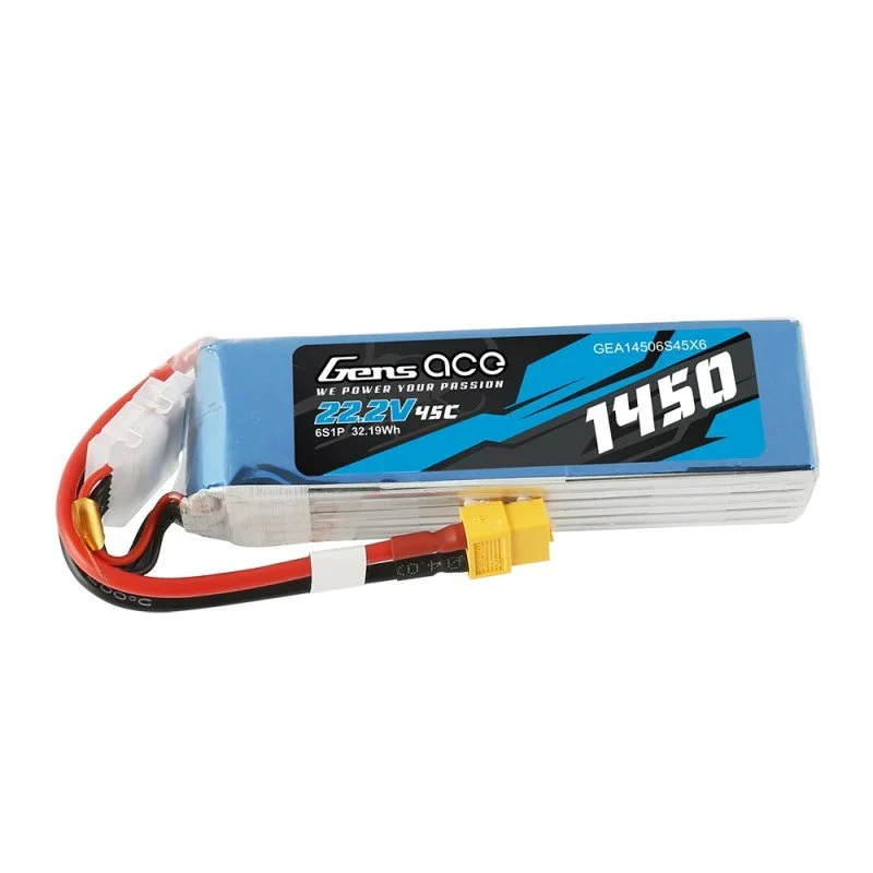 Gens Ace 1450mAh 22,2V 45C 6S1P Lipo-Akku