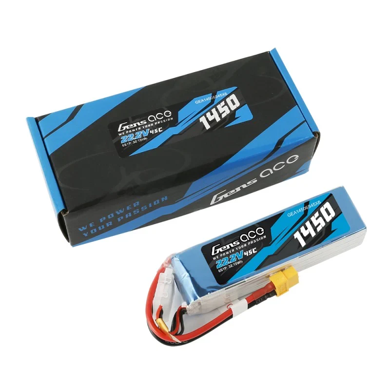 Gens Ace 1450mAh 22,2V 45C 6S1P Lipo-Akku