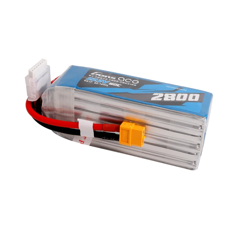 Gens Ace 2800mAh 22,2V 60C 6S1P Lipo Akkupack mit XT60 Stecker