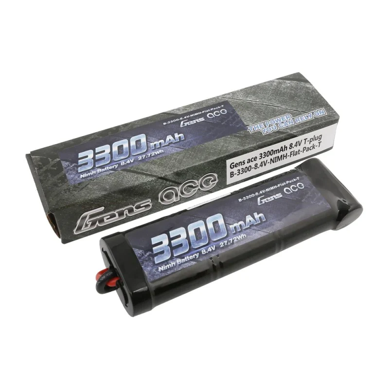Gens Ace 3300mAh 8,4V 7-Zellen NiMH Flach Akku mit TRX Stecker