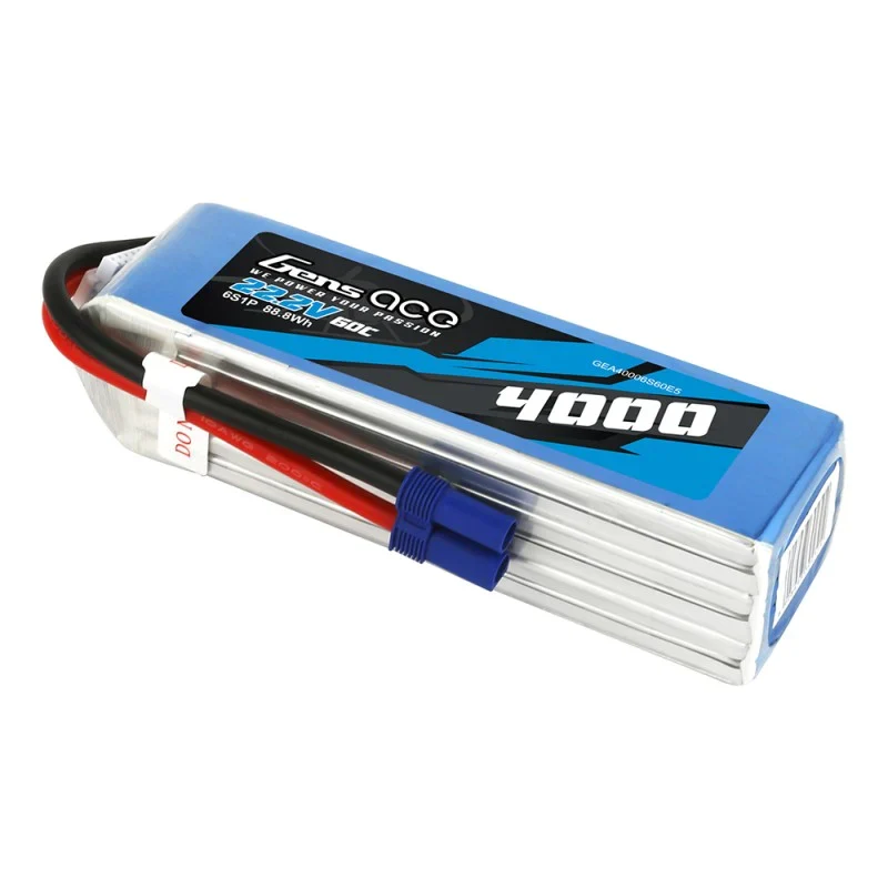 Gens Ace 4000mAh 22,2V 60C 6S1P Lipo Akkupack mit EC5 Stecker