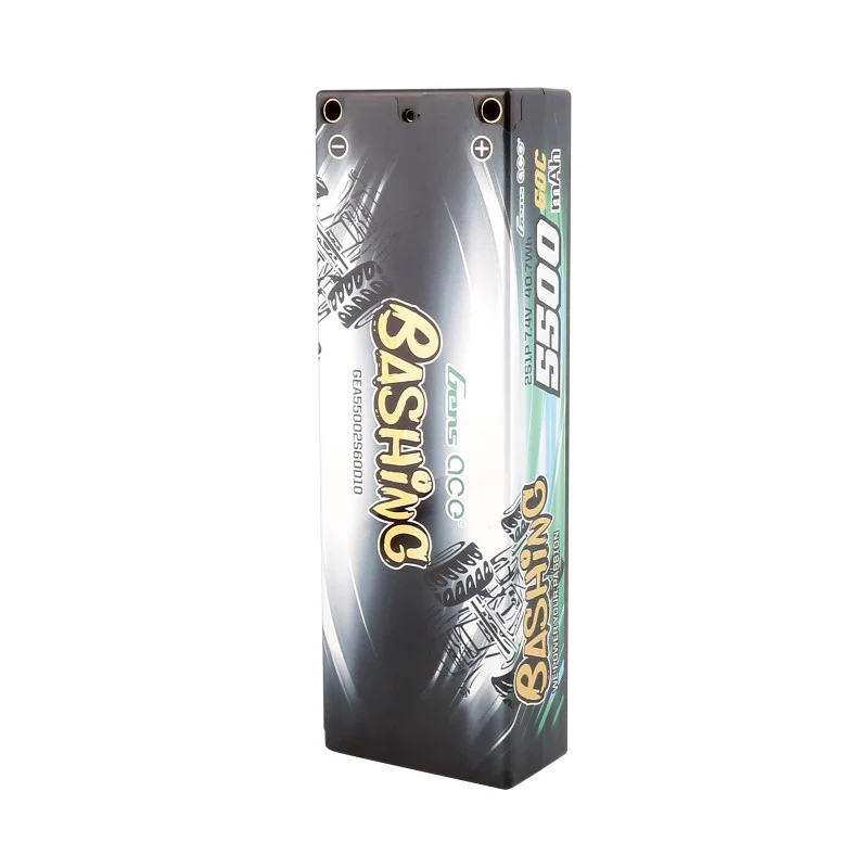 Gens Ace 5500mAh 2S 7.4V 60C HardCase RC 10# Auto Lipo Akkupack mit T-Stecker