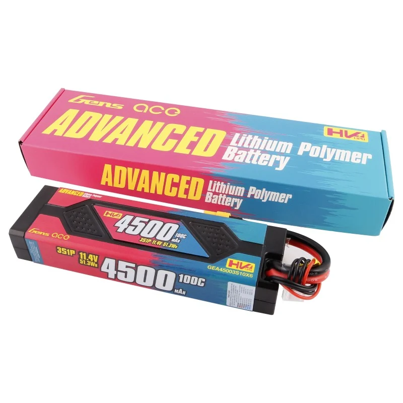 Gens Ace Advanced 4500mAh 11,4V 100C 3S1P HardCase Lipo Akku mit XT60