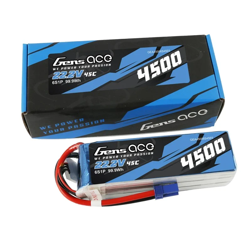 Gens Ace 4500mAh 22,2 V 45 C 6S1P Lipo-Akku für Goblin 500