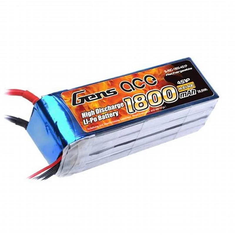 Gens Ace 4s 1800mAh Lipo 14,8V 40C für RC Flugzeug