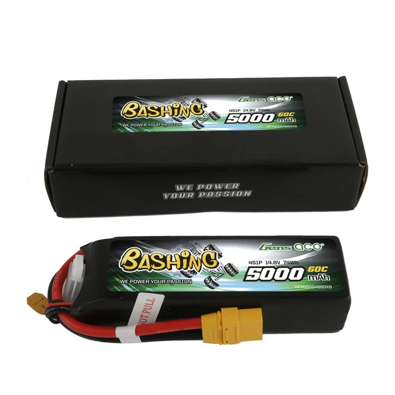 Gens Ace 5000mAh 14,8 V 4S1P 60C Lipo-Akku mit XT90 Plug-Bashing-Serie
