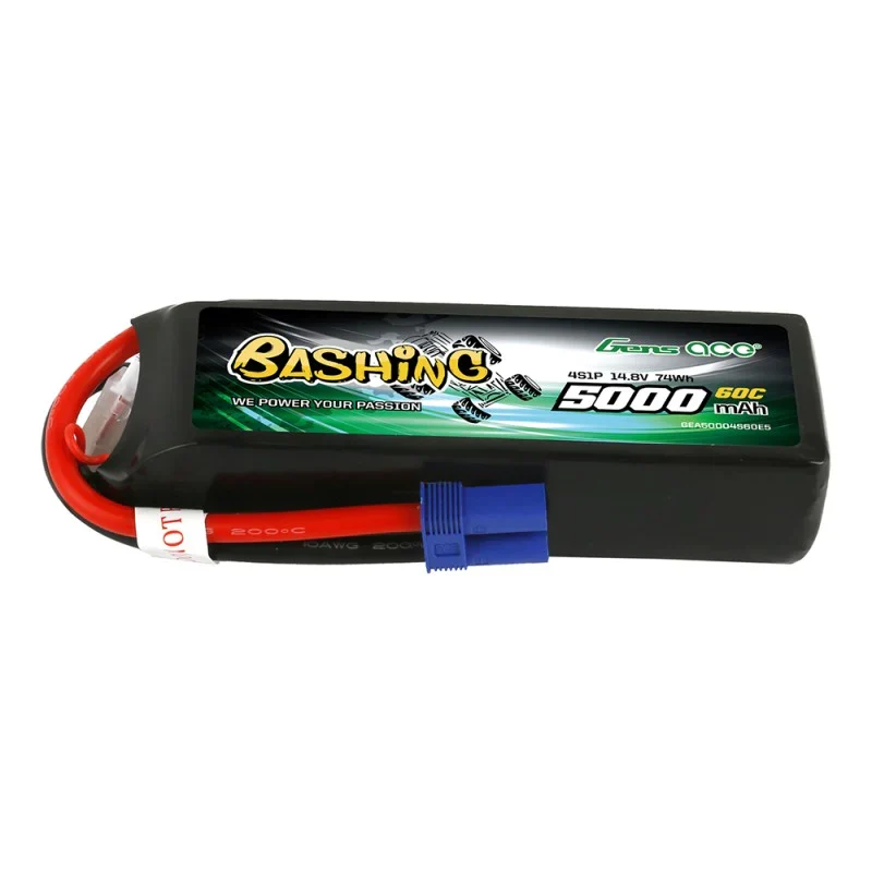 Gens Ace 5000 mAh 14,8 V 4S1P 60C Lipo-Akkupack mit EC5 Plug-Bashing-Serie
