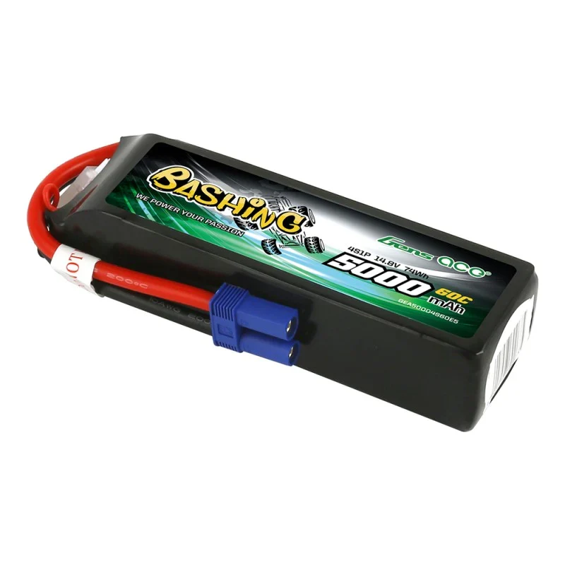 Gens Ace 5000 mAh 14,8 V 4S1P 60C Lipo-Akkupack mit EC5 Plug-Bashing-Serie