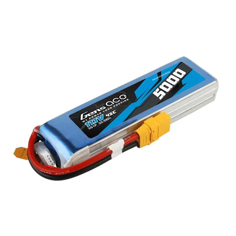Gens Ace 5000mAh 11.1V 45C 3S1P Lipo Akku mit XT90 Stecker