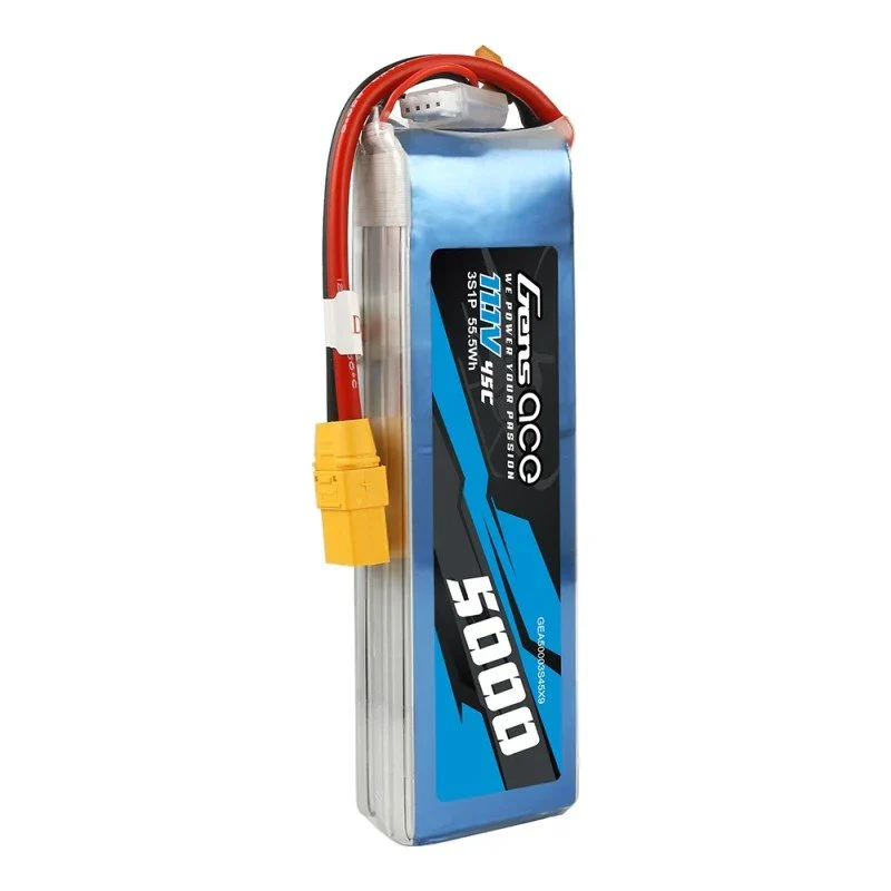 Gens Ace 5000mAh 11.1V 45C 3S1P Lipo Akku mit XT90 Stecker