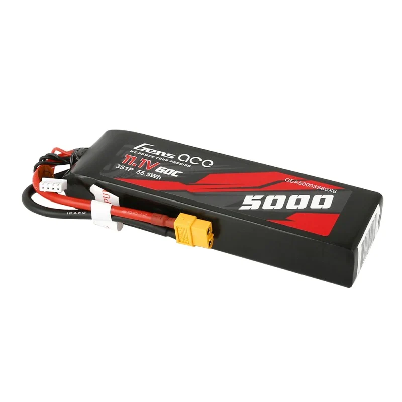 Gens Ace 5000mAh 11.1V 60C 3S1P Lipo mit XT60 Stecker