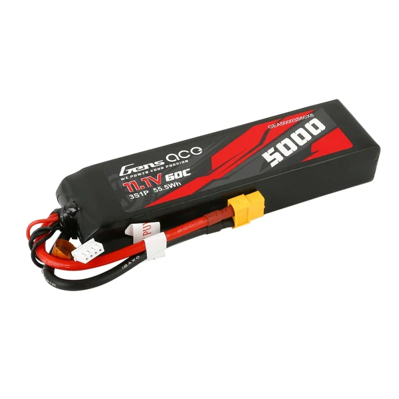 Gens Ace 5000mAh 11.1V 60C 3S1P Lipo mit XT60 Stecker