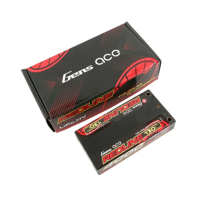 Gens Ace Redline Series 4000mAh 7.6V 130C 2S1P HardCase HV Lipo Akkupack mit Hardcase 58#