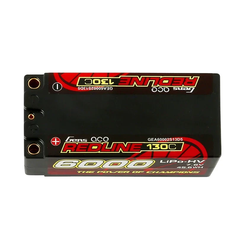 Gens Ace Redline Serie 6000mAh 7,6V 130C 2S2P HardCase 65# HV Shorty Lipo Akku