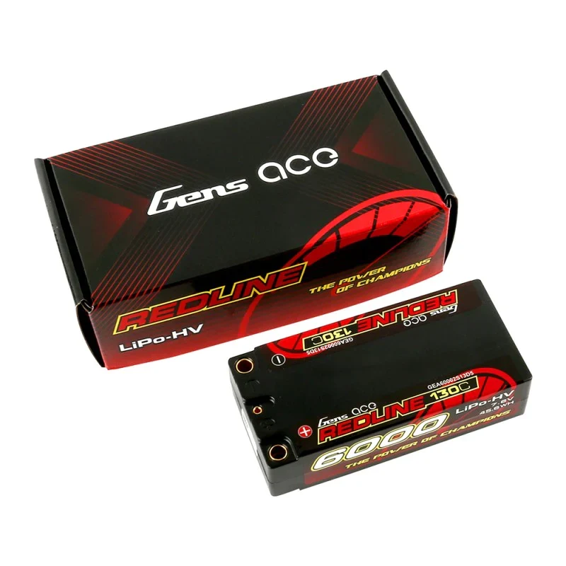 Gens Ace Redline Serie 6000mAh 7,6V 130C 2S2P HardCase 65# HV Shorty Lipo Akku