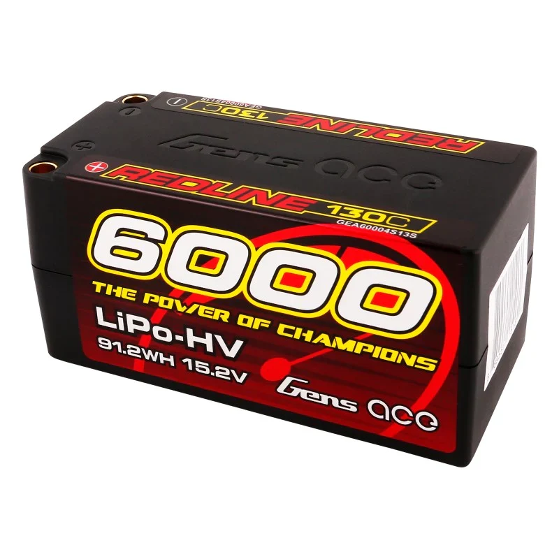 Gens Ace Redline Series 6000mAh 15,2V 130C 4S2P HardCase 69# HV LiPo Akku